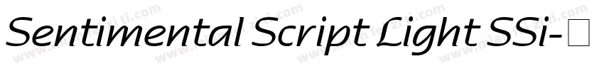 Sentimental Script Light SSi字体转换